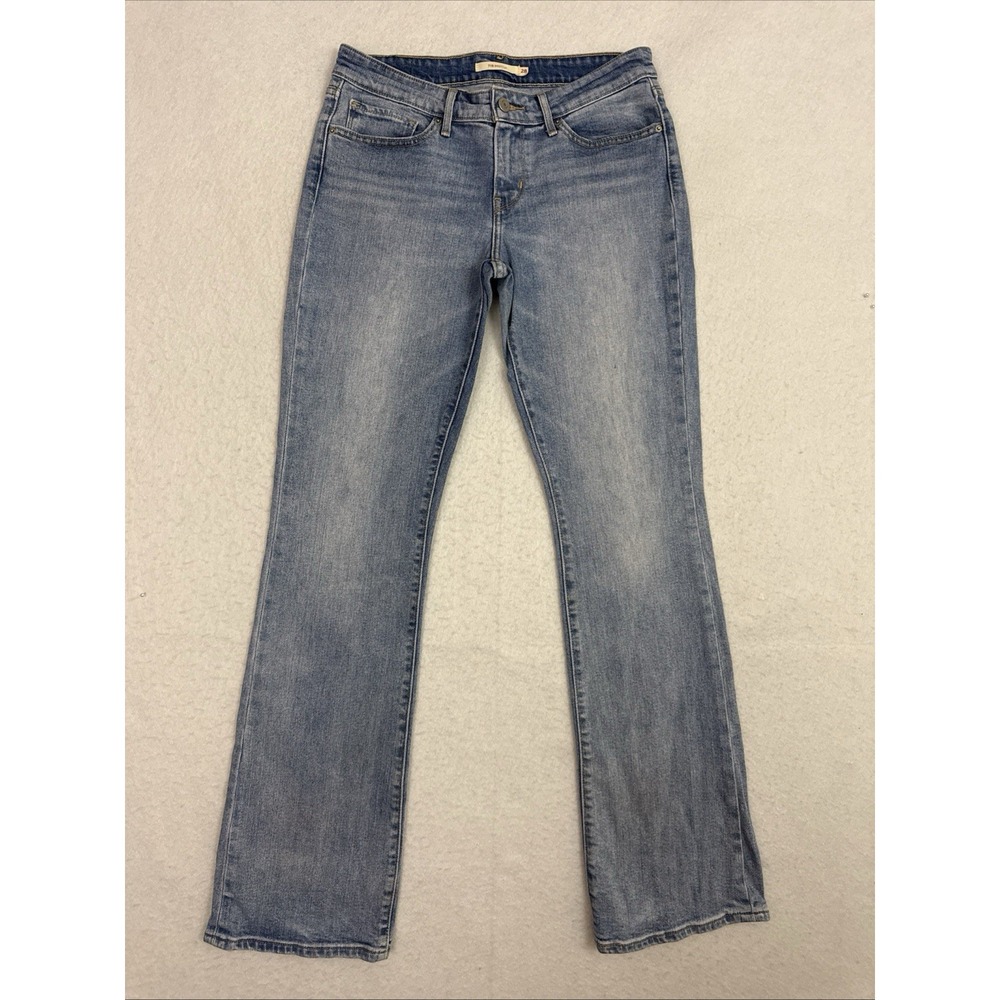 Levi's 715 Bootcut Jeans Women's 28X32 Light Wash Mid Rise Stretch Denim